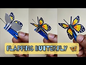 Butterfly Automaton| DIY Handmade flapping butterfly on paper clip project