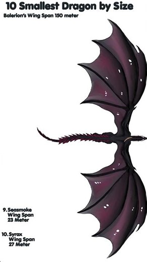 Top Ten dragon by size Part 2 #dragon #houseofthedragon #Balerion #Vhagar #Meraxes