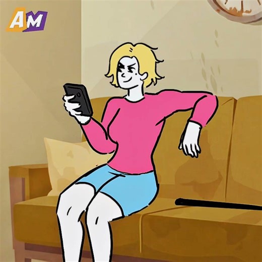 The girl cloned herself using a toilet #reels #animation #ytshorts #aivideo #cartoon