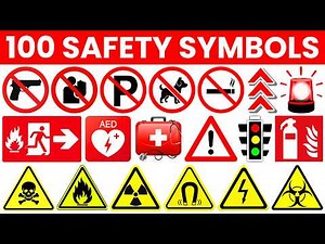 100+ Safety Signs & Symbols - Meanings Explained | Warning Signs | Road Signs | English Vocabulary