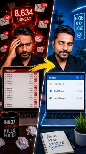 Gmail Ka Inbox 1000+ Unread? Gemini 1 Click Me Clean Kar Dega 📧
