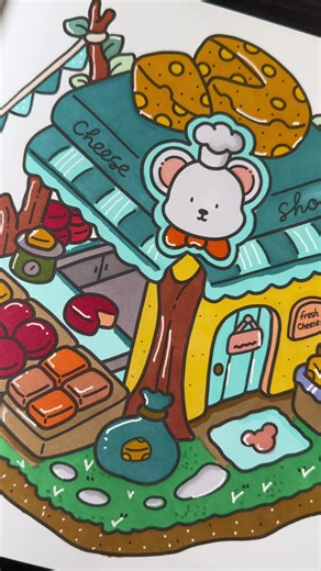 Another day, another coloring page completed. #colortok #colortokcommunity #coloring #cocowyo #ohuhumarkers