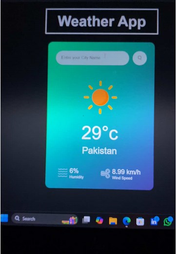 Weather App Project Using JavaScript