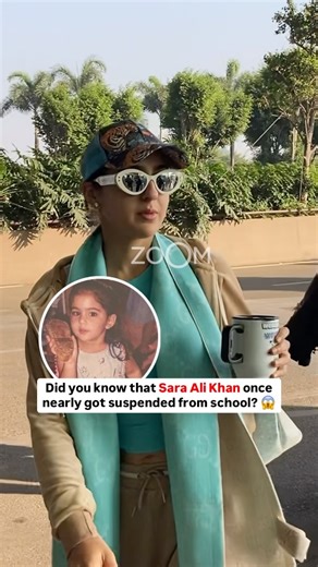 During an interview, Sara revealed, “I was a mischievous student in school who played pranks on everyone. One of the pranks I remember was dropping glue on the fan blades, which spilled all over the class when switched on. I almost got suspended for this because my principal kept asking why I did this, and I had no answer to it.” #zoomtv #zoompapz #saraalikhan #saraalikhanfans #celebrity | Zoom TV