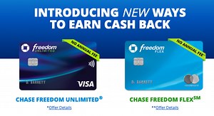 Chase drops tremendous new Freedom Flex and updates Freedom Unlimited - Monkey Miles