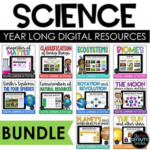 Science Digital Activities Resource Year-Long BUNDLE (Google Slides, PPT)