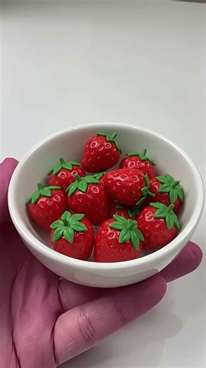 diy clay craft, making berries #diy #craft #handmade #cute #flowers #cherry #berry #strawberry