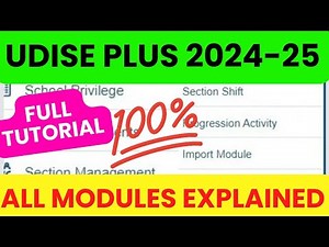 How to fill Udise student module | How to export student in Udise plus | Udise plus student import