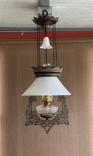 Antique 1880's Eastlake Victorian Iron Horse Hanging Oil Lamp Fieldandson 100 - Etsy