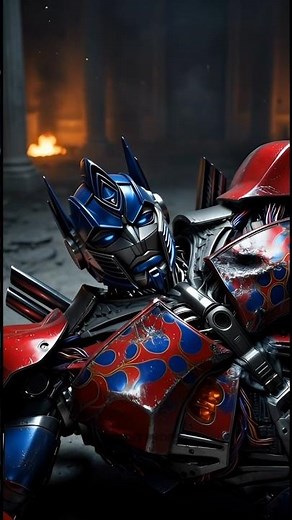 Optimus Prime Final Battle Scene😢| Injured & Fallen Warrior|Ultra Cinematic 4K #optimusprime #shorts