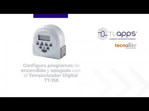 Cómo programar el Temporizador Digital TT-158 de TLapps.