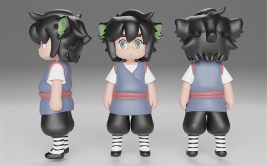 卡通人物建模-maya建模练习