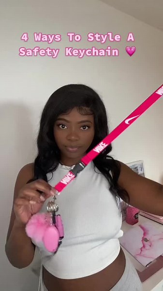 Ways to style a safety keychain 😍💗 #fyp #supportsmallbusiness #safetykeychainsuk #smallbusiness #selfdefensekeychain