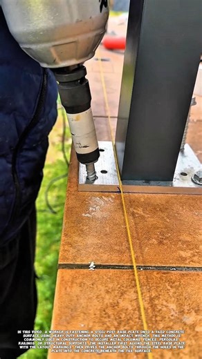 Installing Steel Post Base with Concrete Anchor Bolts | Strong Outdoor Construction Method.