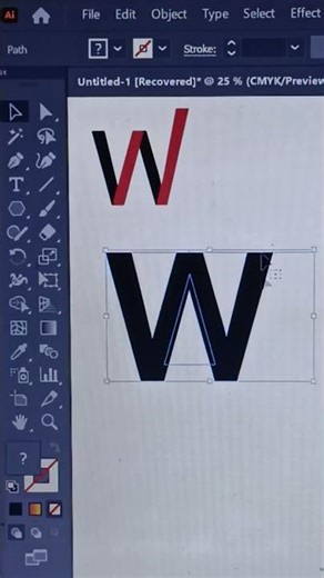 Initial W Logo Design In Adobe Illustrator || #shorts #shortviral #logodesgin #initial