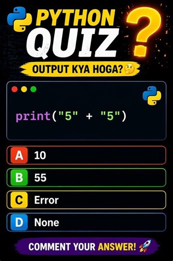 Python Quiz: Output Kya Hoga? 🤔 #pythonhindi #coding #programming