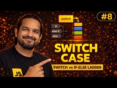 Switch Statement in JavaScript | switch vs else if Ladder | Grouping Cases | JS Mastery #8