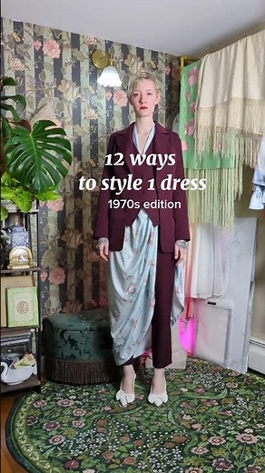 Styling a vintage 1970s dress shows your own style #antique #vintage #fashion