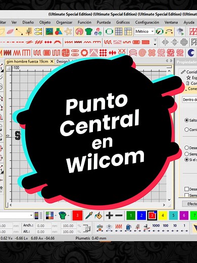 Guía para Mover el Punto Central en Wilcom