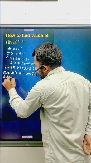 how to find value of sin 18 degree #sin_18 #trigonometry #angle