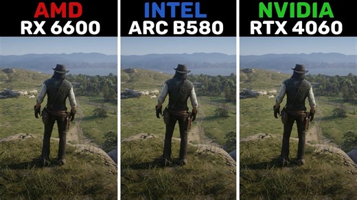 RX 6600 vs. Arc B580 vs. RTX 4060 -15款游戏FPS对比 | 1080p
