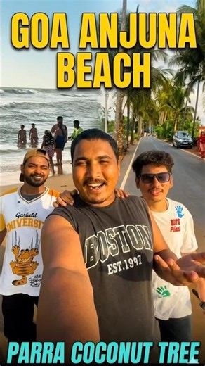 📍Anjuna Beach to Parra Coconut Tree 🌊🌴 #shortsfeed #goa #beach #minivlog