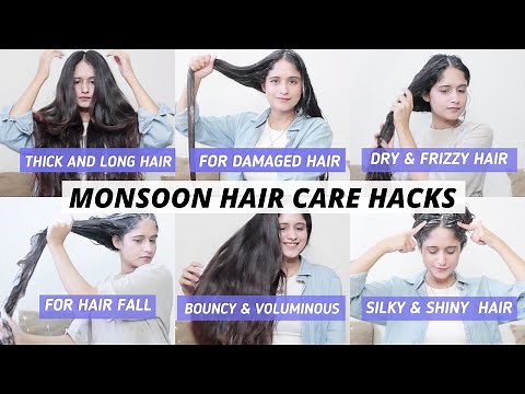 11 MONSOON HAIR CARE Hacks For Long,Thick & Healthy Hair, No Hair Fall, dry, damaged & Frizzy Hair.