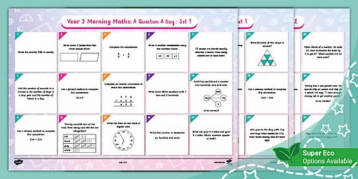 Year 3 Morning Maths: A Question A Day