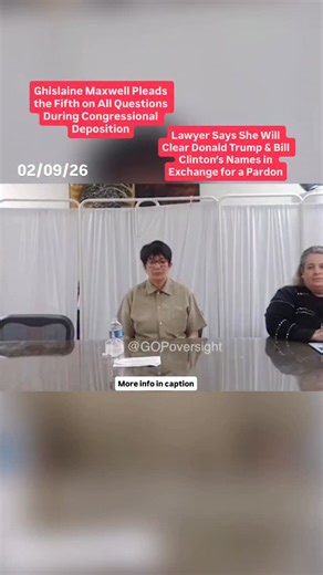 Real News, Not Bullshit on Instagram: "US News: Video released by the House Oversight Committee shows convicted sex trafficker Ghislaine Maxwell invoking her Fifth Amendment right during a closed-door deposition on Capitol Hill, as she refused to answer questions from lawmakers about her ties to Jeffrey Epstein and the potential involvement of high-profile figures. Getting into it: During the deposition, Maxwell read a prepared statement before invoking her Fifth Amendment right, choosing not to