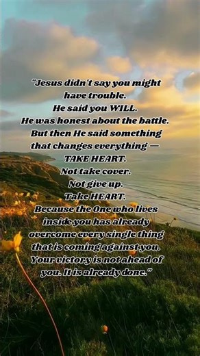Jesus didn't promise you a trouble-free life. He promised you victory IN it.