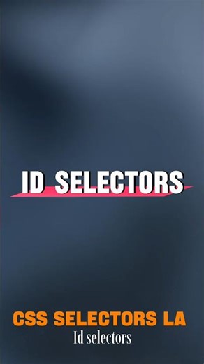 What is the ID selector in CSS 🙂 #coding #mernstack
