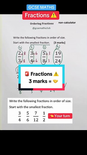 GCSE Maths: Easiest 3 Marks with Fractions