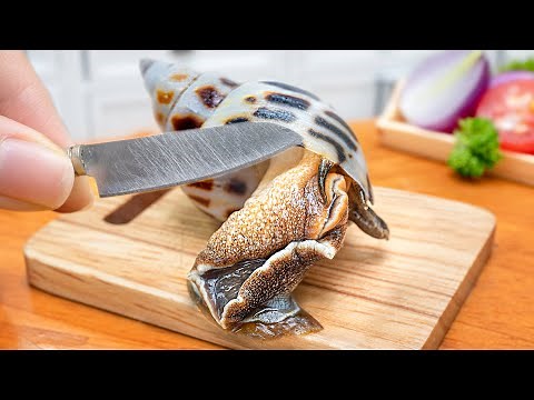 Most Satisfying Miniature Fry Snail Recipe 🐌 Delicious Cooking Snail in Miniature Kitchen Mini Yummy