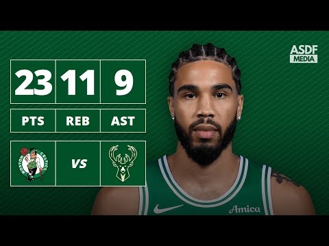 Jayson Tatum 23 PTS 11 REB 9 AST vs MIL | Full Game Highlights
