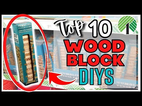 10 High-End Look DOLLAR TREE DIYs Using Tumbling Tower Blocks | Decor Ideas | DIY Jenga Craft Hacks