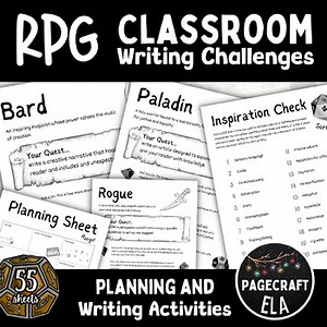 RPG Writing Challenges for Multiple Text Types | Roleplay, Dungeons, and Dragons