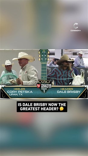 The greatest bull rider in the world is looking to add another title to the résumé. 👀 🤣 Dale Brisby might be trading his bull rope for a rope bag as he sets his sights on becoming the greatest header, too. Brisby teamed up with 2017 World Champion heeler to lay down a clean 8.68-second run at The CoJo Pro Am Team Roping event in Belton, Texas.
