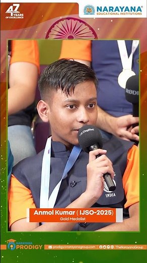 IJSO 2025 Gold Medallist Anmol Kumar | International Junior Science Olympiad