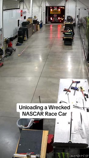 Sometimes you unload a winner, sometimes its a wrecker. #NASCAR #hauler