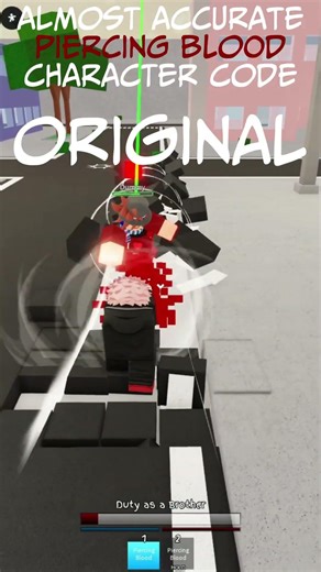 piercing blood character code jjs (almost accurate) #jjs