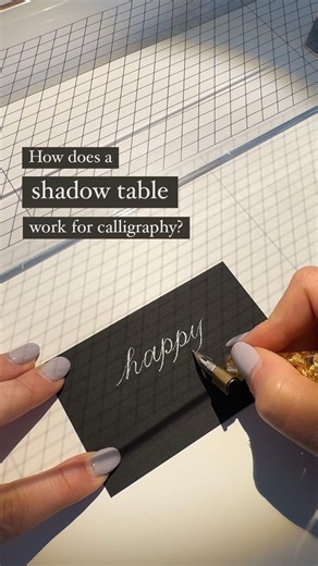 Mari | Calligraphy & Engraving | How a shadow table works for calligraphy ✍🏼 It’s basically a projector of guidelines onto your desk Biggest pros ✅: gives multiple... | Instagram