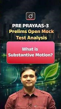 What is Substantive Motion? | UPSC Polity Explained | Drishti IAS English | #Polity #UPSC2026