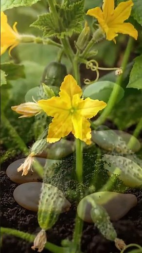 Cucumber life cycle #facts #plant #water #gardening #garden #science #plants #farming #planets