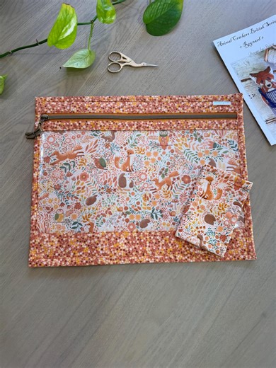 Clear Vinyl Front Project Bag: Liberty Fabric, Needlepoint, Cross Stitch and Craft Organizer - Etsy
