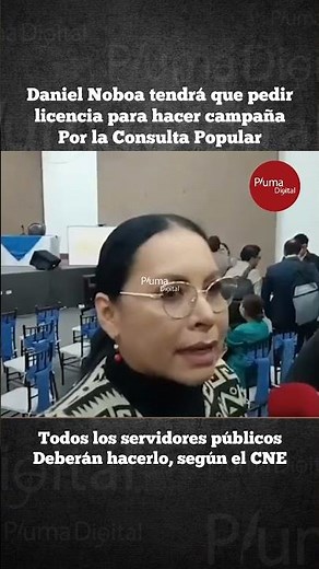 Daniel Noboa will have to request a leave of absence to campaign for the Popular Consultation.