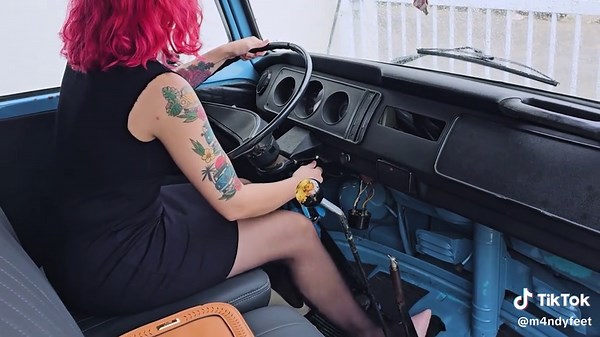 It was supposed to be a simple day, but things quickly turned into chaos. Dressed in my sexy outfit—black pantyhose, white high heels, and carrying my red heels in my lady bag—I headed out to my VW bus. Feeling confident, I climbed in and got ready to start it. I turned the key and pumped the gas pedal several times, trying to get it to roar to life. Every time I cranked the engine, I made sure to keep pumping the pedal. My heel stayed planted on the floor most of the time as I worked the pedal,