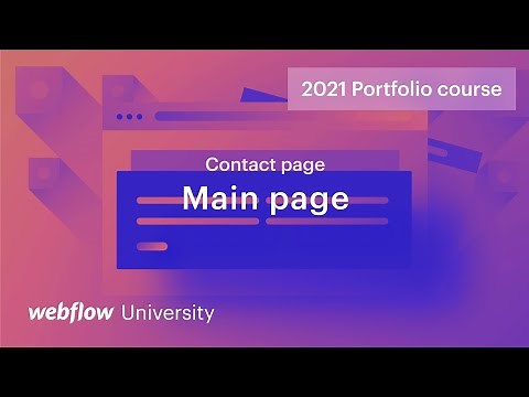 Sticky footer on a static contact page — Build a custom portfolio in Webflow, Day 9