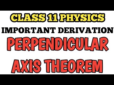 Derivation Perpendicular Axis Theorem Physics Class 11 Important Derivation || Class 11 Physics