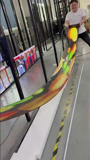 Our holographic LED mesh display = ULTRA-FLEXIBLE + 100% SEE-THROUGH!