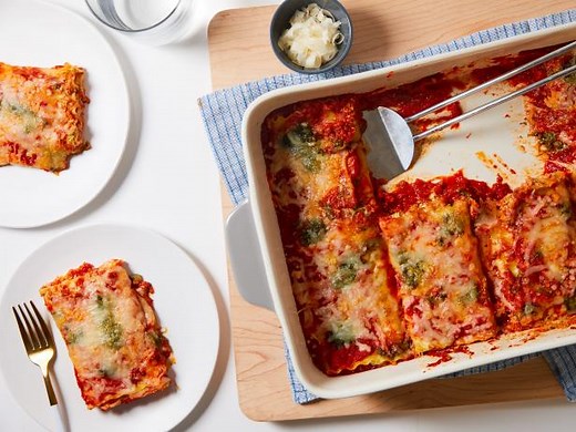 Easy Pesto Lasagna Roll-Ups